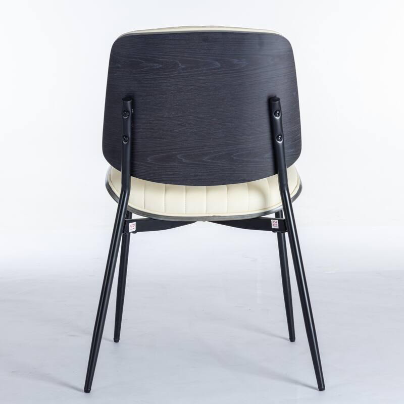 GDFStudio Mid Century Modern Armless Upholstered Dining Chairs with Metal Legs