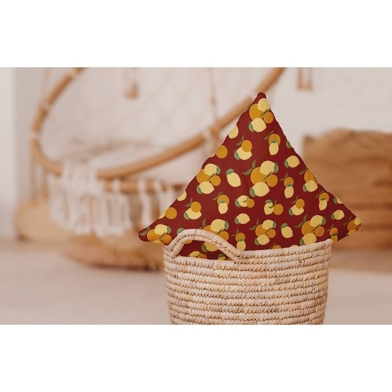 Oranges and Lemons Decorative Throw Pillow