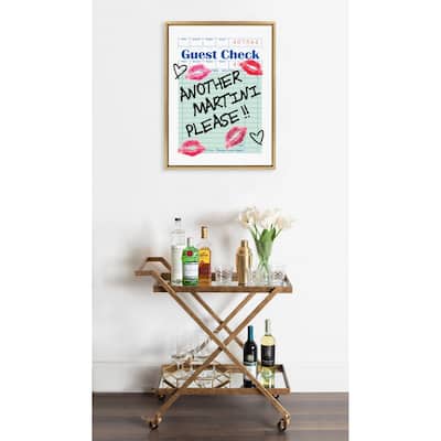 Kate and Laurel Sylvie Another Martini Framed Canvas by Alli Standefer