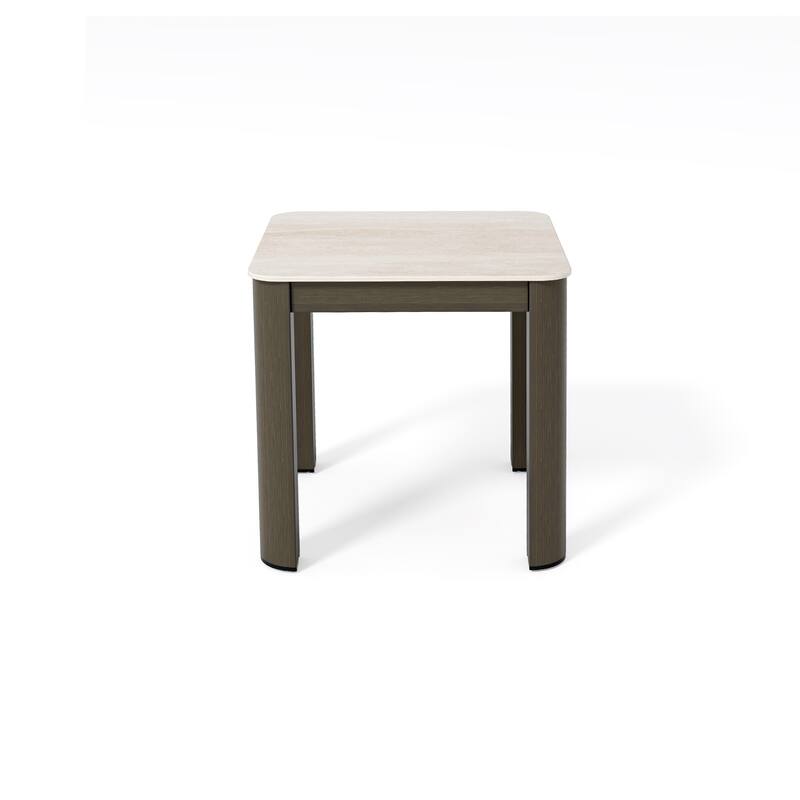 Nimbus 1-Piece Brown Aluminum Outdoor Side Table - 19 x 19