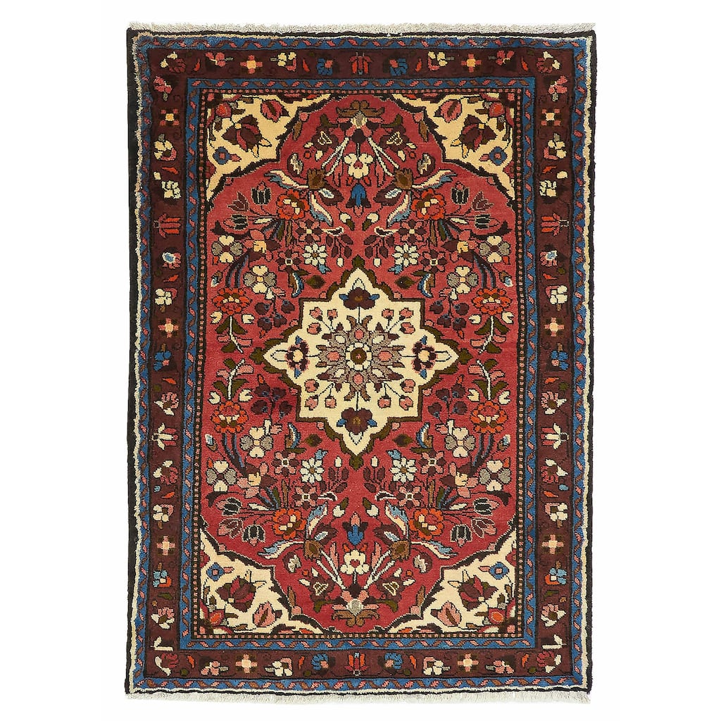 ECARPETGALLERY Hand-knotted Anadol Red Wool Rug - 3'4 x 4'10