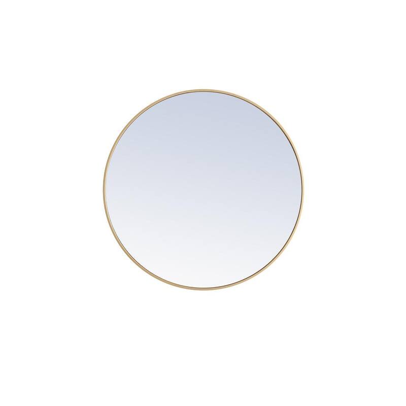 Carson Carrington Labbemala Metal Frame Round Mirror