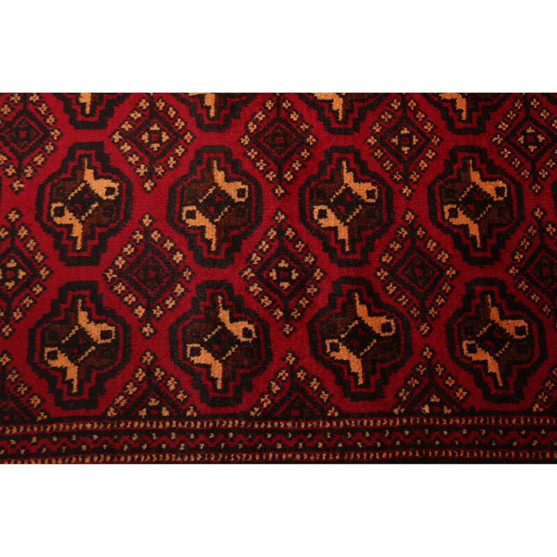 ECARPETGALLERY Hand-knotted Teimani Red Wool Rug - 3'8 x 6'8