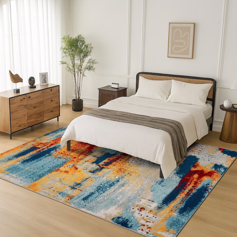 World Rug Gallery Bohemian Abstract Modern Area Rug