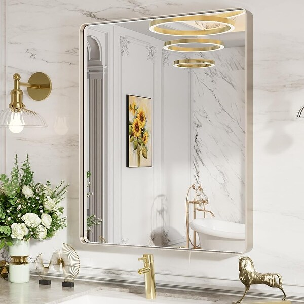 Metal Framed Bathroom Mirror - Bed Bath & Beyond - 40831182