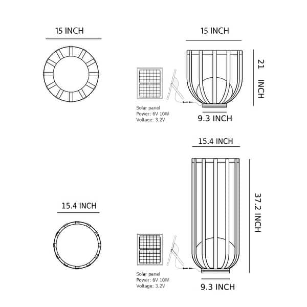 Solar Outdoor LED Floor Lamp with Plant Stand
