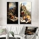 preview thumbnail 1 of 3, Designart "Italian Wine Savory Journey" Wine Framed Art Set Of 2 - Traditional Wall Art Set Brown Wall Decor 2 Pieces 25 in. wide x 28 in. high - White