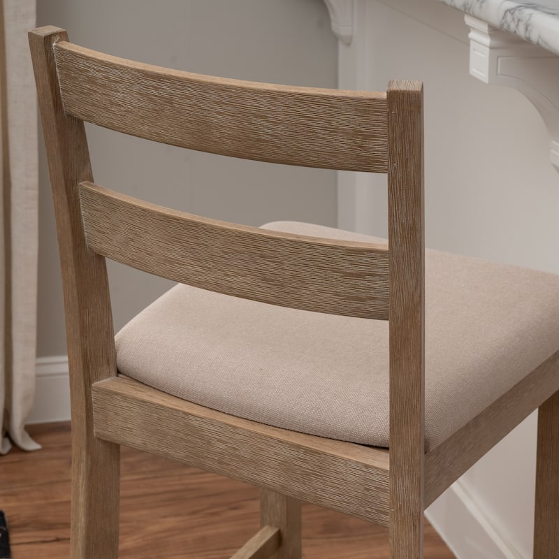 Piedmont Greywash Wooden 31-Inch Tribeca Bar Stool