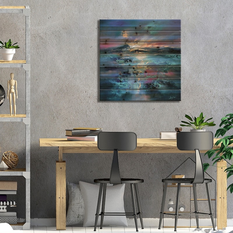 Nightfall Print On Wood by Christopher Lyter - Multi-Color