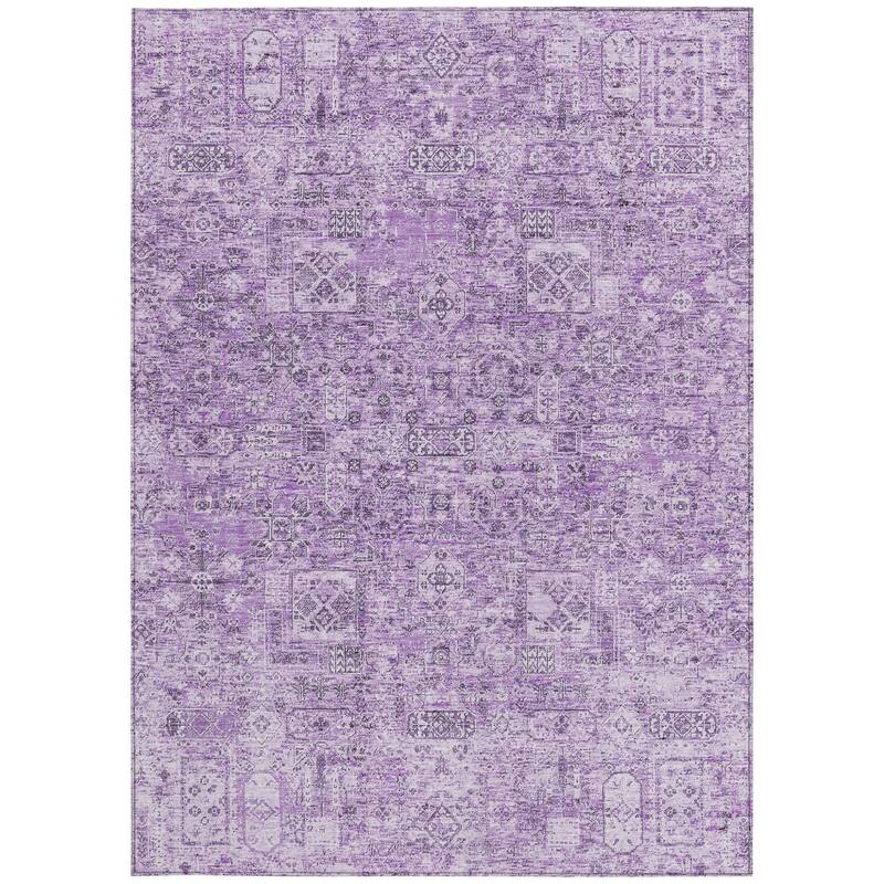 HomeRoots Floral Transitional Rectangle Outdoor Rug