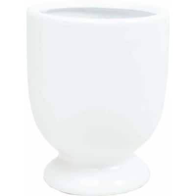 Matte White Pedestal Planter