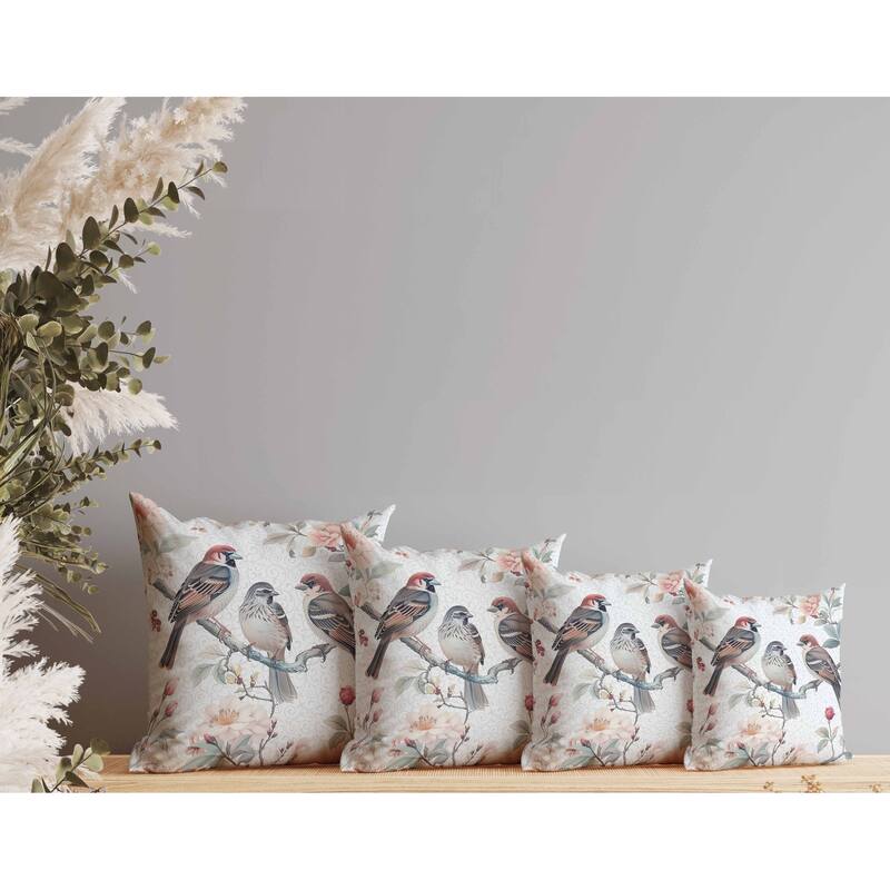 Branch Buddies Indoor/Outdoor Reversible Throw Pillow Pink and Blue