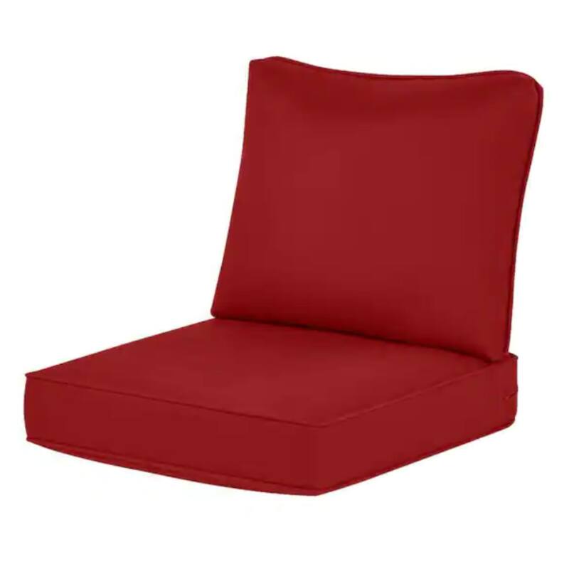 Haven Way Universal Outdoor Deep Seat Lounge Chair Cushion Set - 23x26 - Cayenne