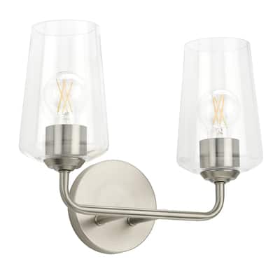 Celino Two-Light Bath & Vanity with Clear Glass - 14