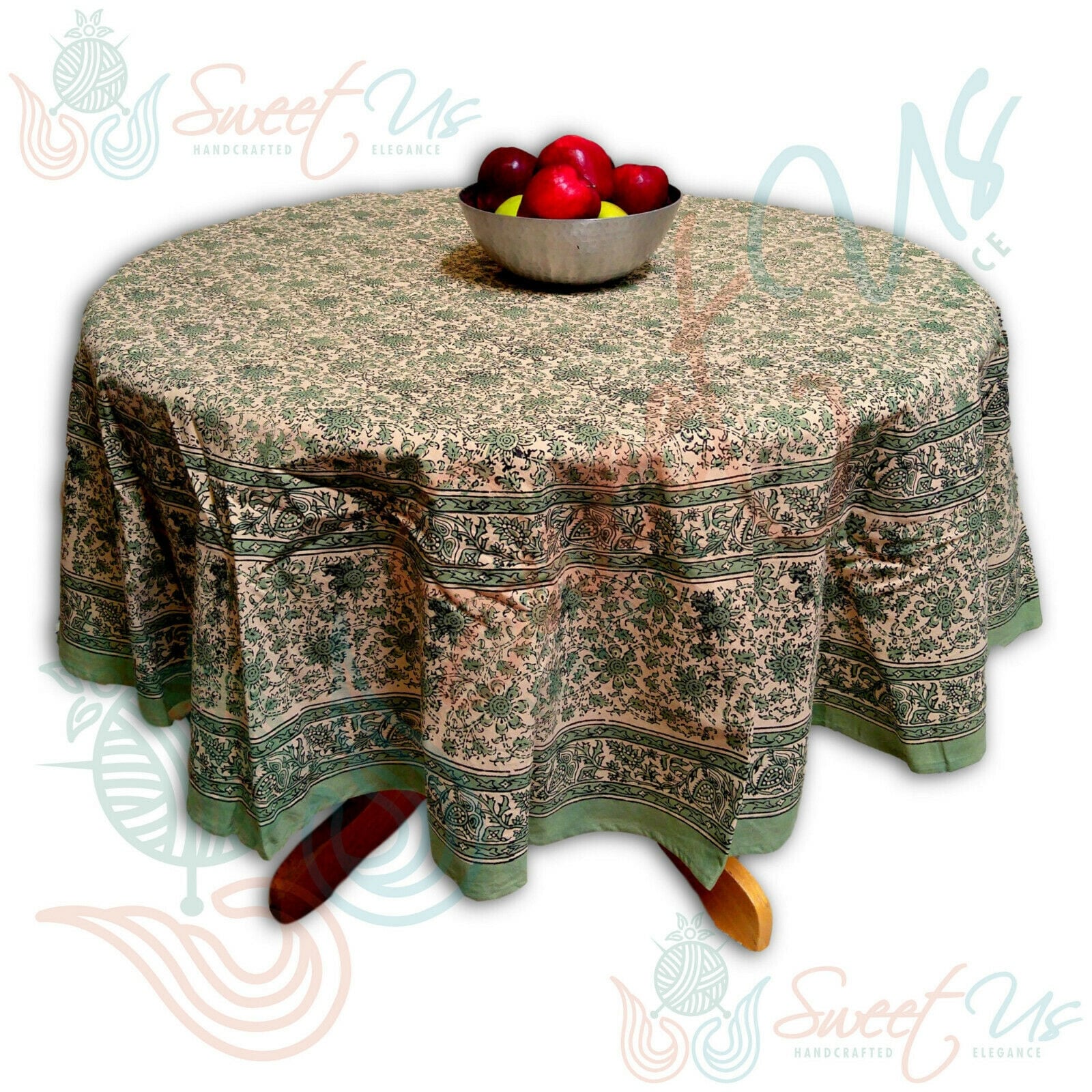 round cotton tablecloth