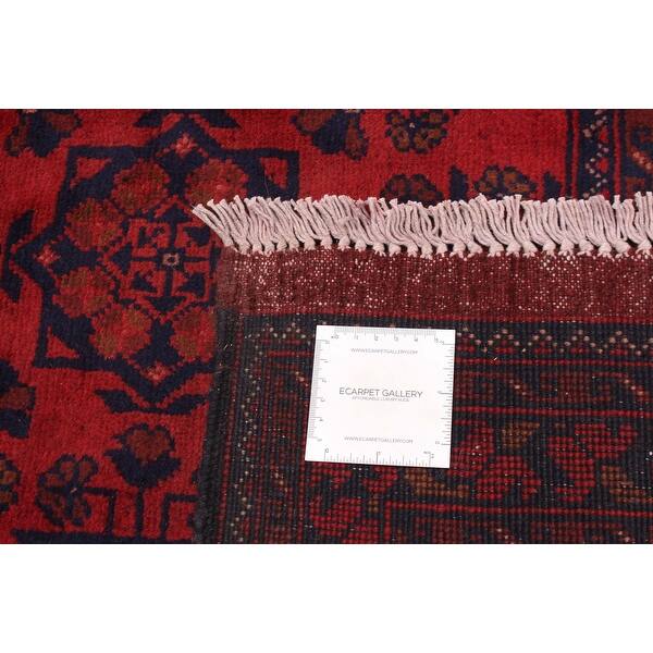 Finest Khal Mohammadi Bordered Red Rug 6'5 x 9'11 Bedroom Hand-Knotted Wool Rug eCarpet Gallery Large Area Rug for Living Room 347985 Finest Khal Mohammadi Bordered Red Rug 6'5 x 9'11 Bedroom Hand-Knotted Wool Rug eCarpet Gallery Large Area Rug for Living Room 347985