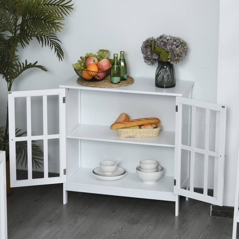 Kleankin Storage Sideboard Buffet Cabinet Credenza - 31.5"x14.25"x31.5"