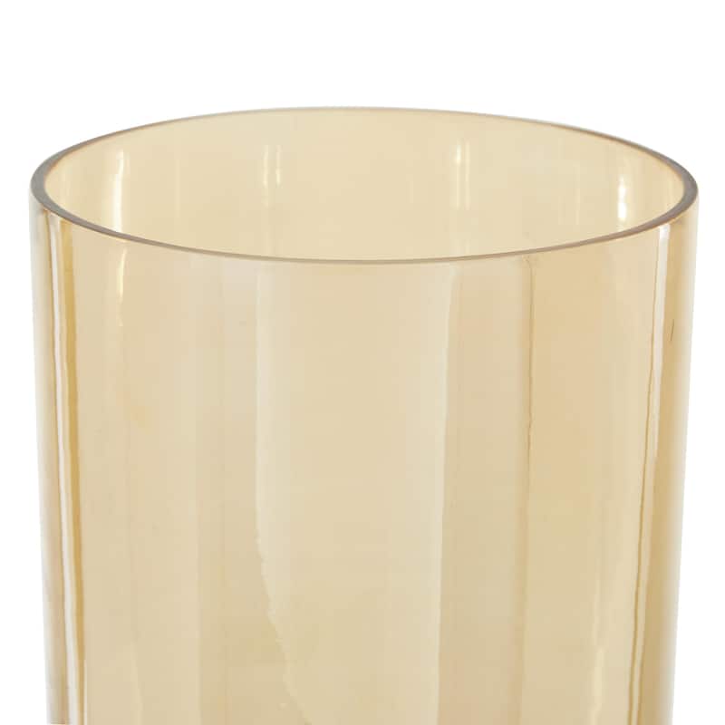 Aluminum Metal Single Candle Hurricane Lamp - Gold - Roche River Decor