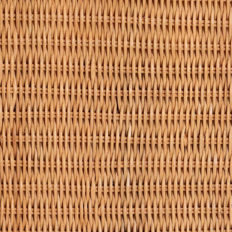 Ayleen Natural Rattan Basket with Scalloped Lid - Handwoven Wicker Storage Box, Boho Coastal Home Décor