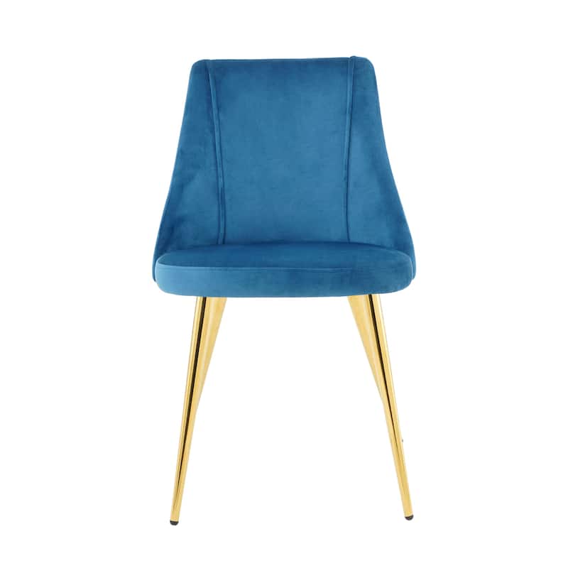 Set of 4 Modern simple velvet dining chair with gold metal legs