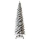 preview thumbnail 16 of 42, Glitzhome Pre-Lit Flocked Pencil Spruce Artificial Christmas Tree with Warm White Lights