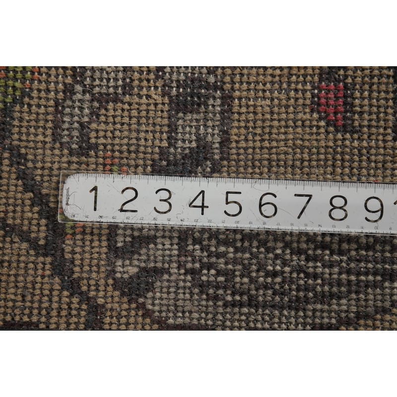 Hand Knotted Oriental 100% Wool Carpet Traditional All-Over Brown Ziegler Area Rug - 12' 2'' X 8' 8''