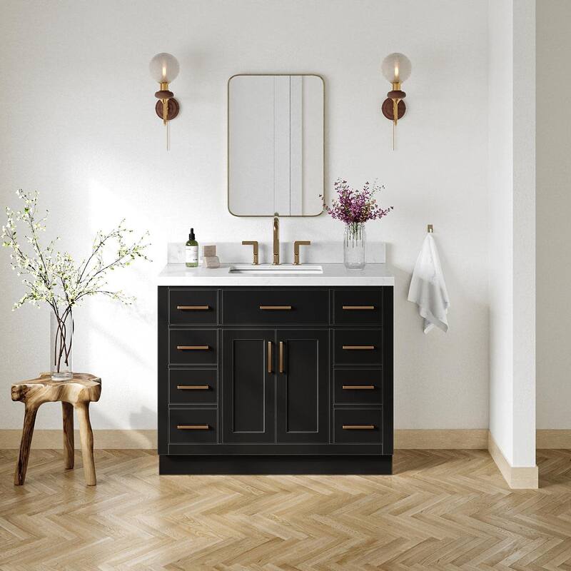Ariel T042SCQRVO Hepburn 42" Free Standing Single Basin Vanity Set
