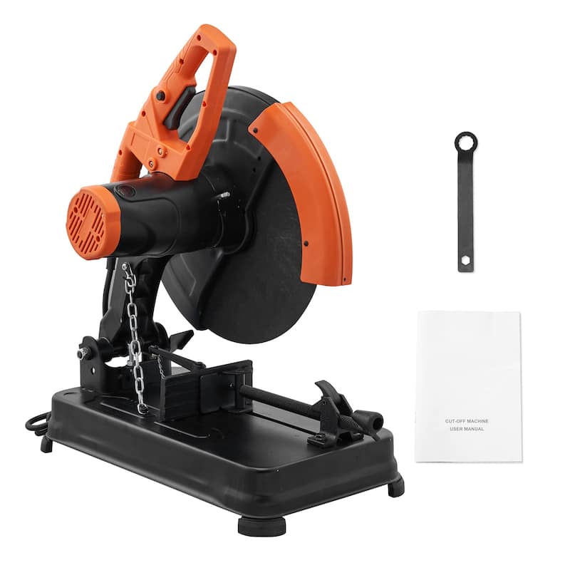 Abrasive Chop Saw Cutting Metal Cutting Chop Saw for Steel/Rebar/Iron/Aluminum - 2300W - Orange