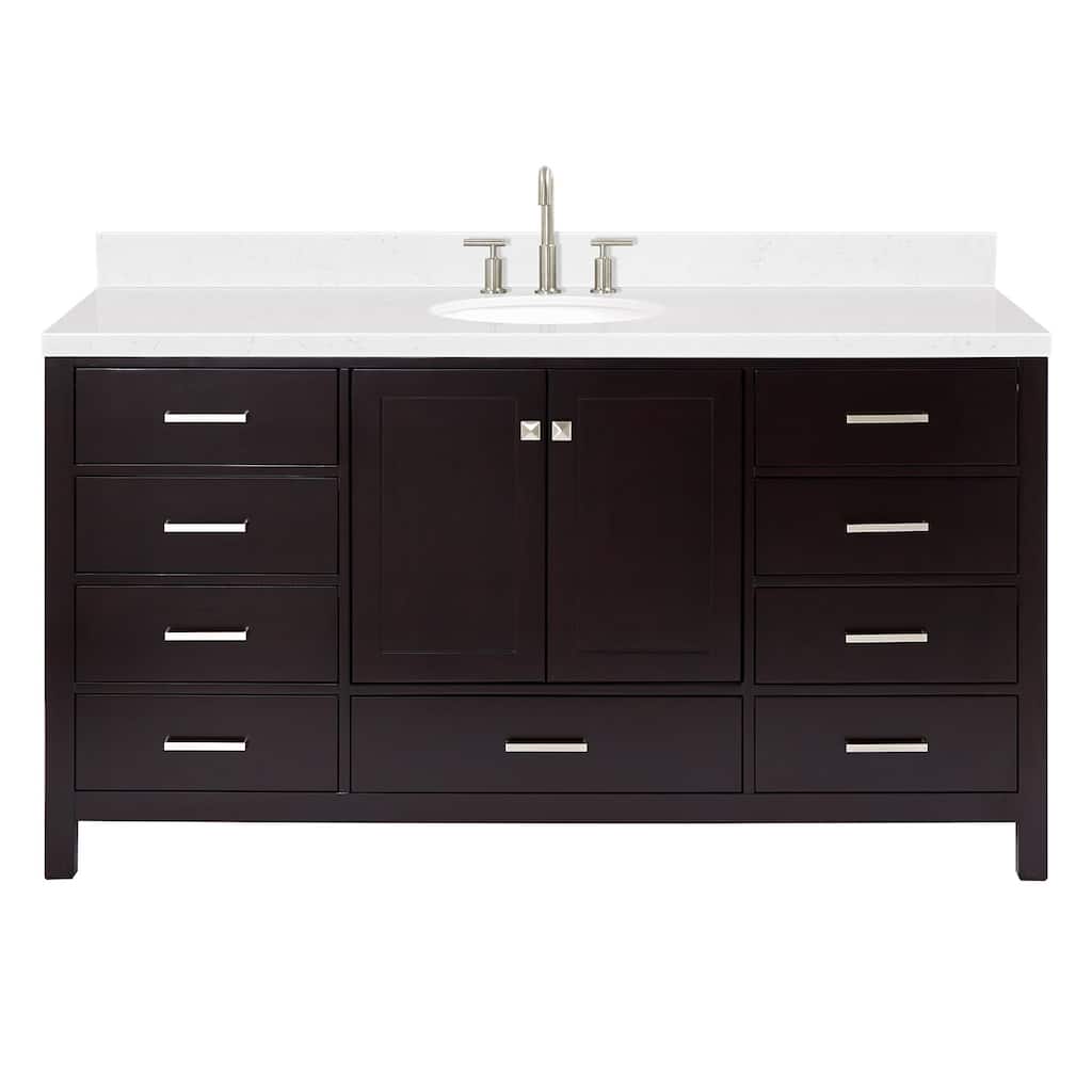 Ariel A066SCQOVO Cambridge 67" Free Standing Single Basin Vanity Set