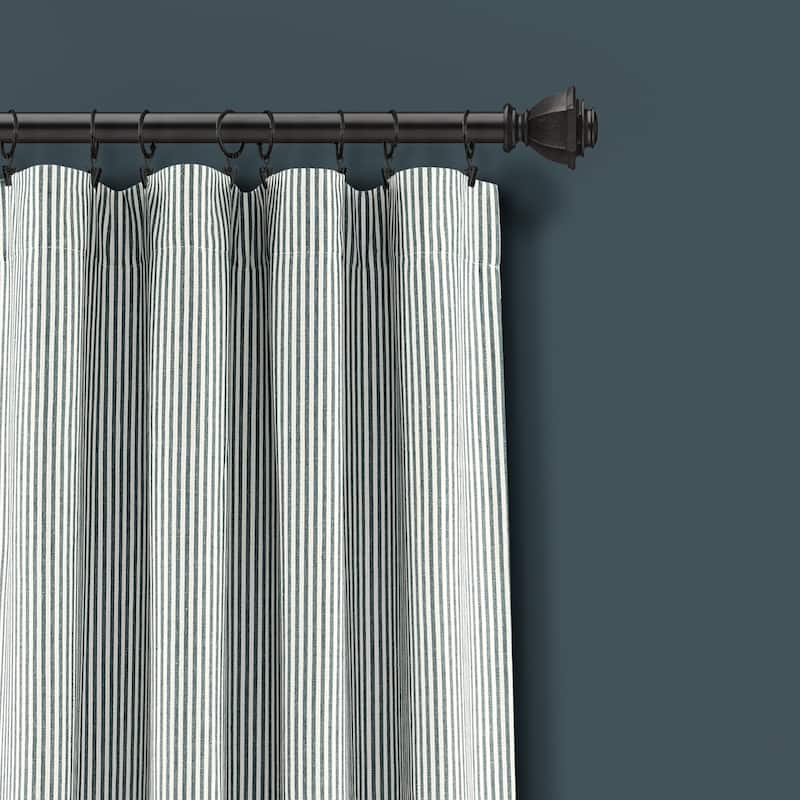 Lush Decor Vintage Stripe Yarn Dyed Cotton Window Curtain Panel Pair