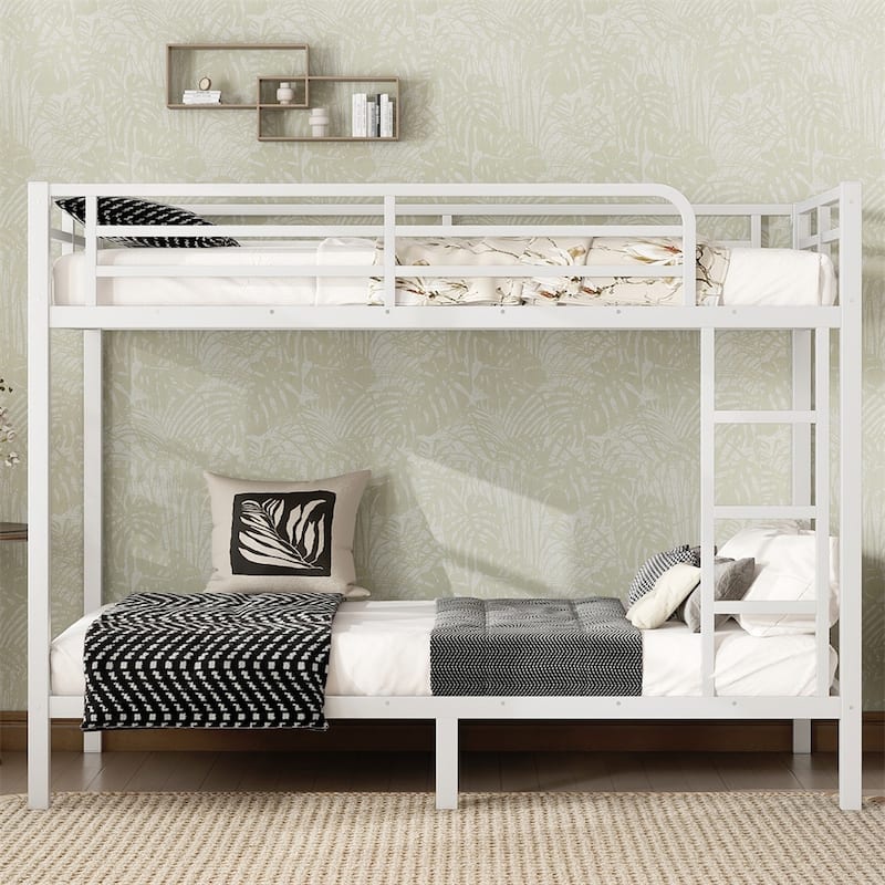 Metal Twin XL over Twin XL Bunk Bed for Teens and Adults,Space-Saving