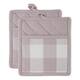 Option DUSTY LILAC BUFFALO CHECK POTHOLDER SET/2