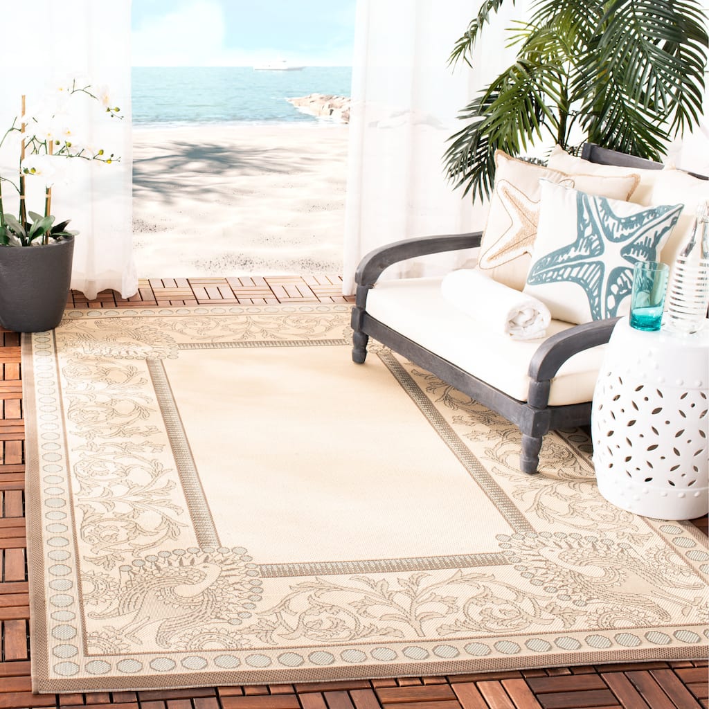 SAFAVIEH Courtyard Tjarkje Indoor/ Outdoor Waterproof Patio Backyard Rug