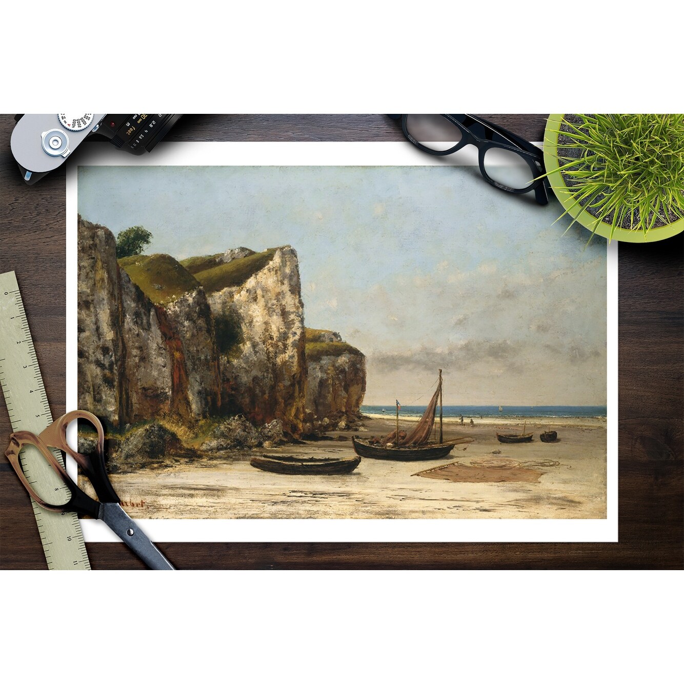 Beach In Normandy Masterpiece Classic Artist Gustave Courbet C 1872 Art Print Multiple Sizes Available