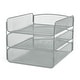 preview thumbnail 6 of 4, Onyx 3-Tier Desk Organizer, Desktop File Storage & Paper Organization, Silver