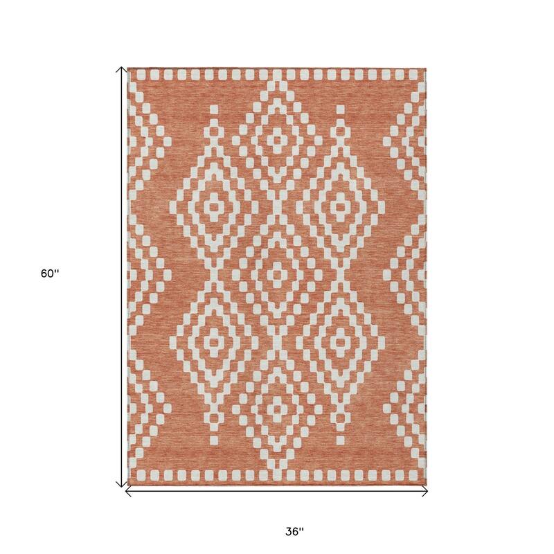 HomeRoots Geometric Transitional Rectangle Outdoor Rug