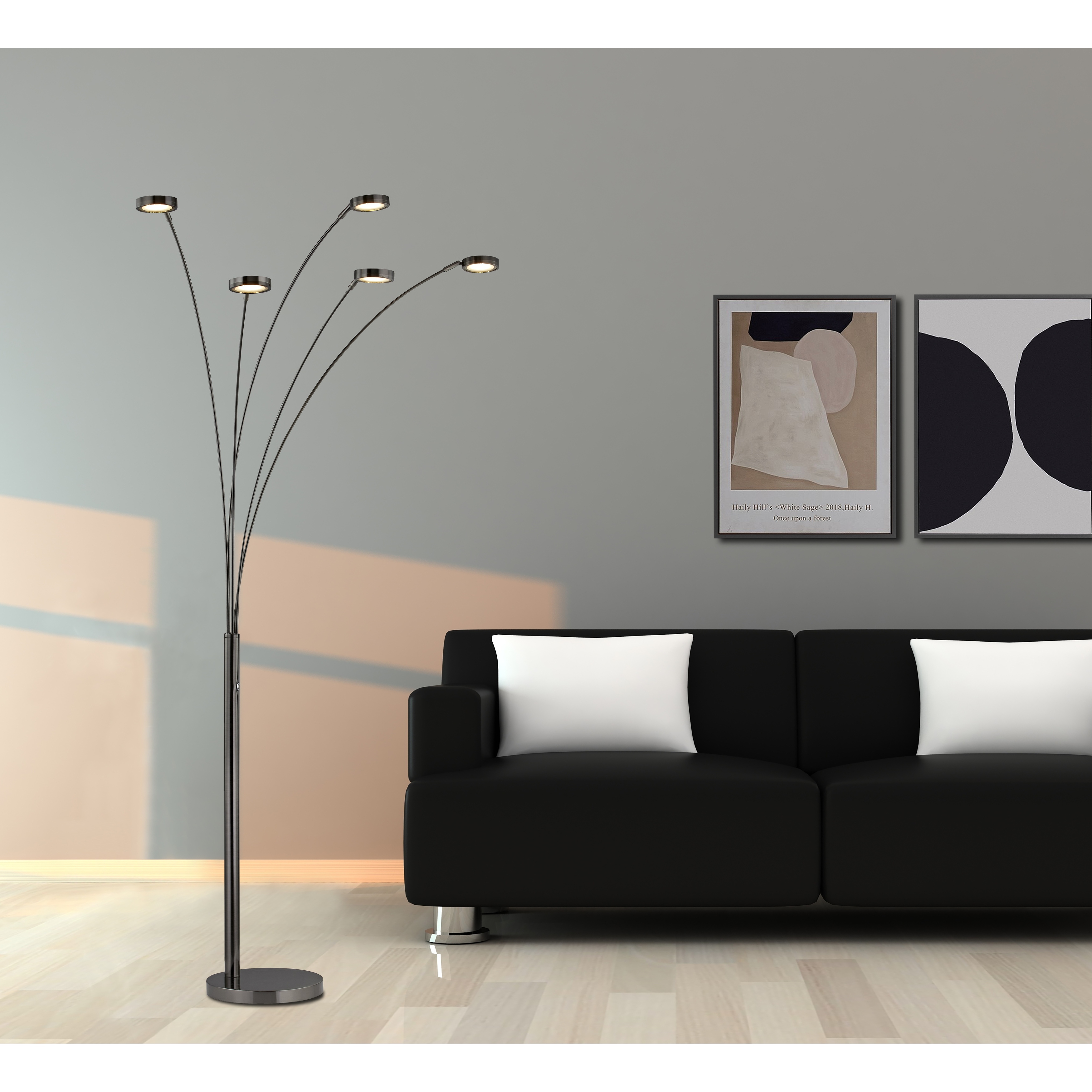 Floor lamp with touch dimmer top