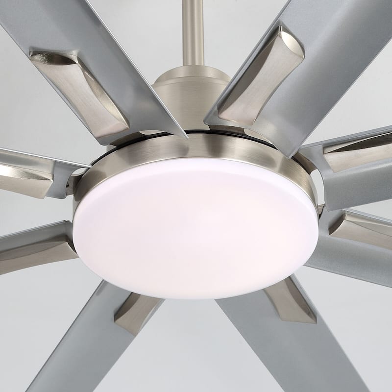 52"/66"/72"/76 Inch Modern Ceiling Fan with Dimmable LED Light ,Remote&APP Control,8 Blades for Large Living Room,Porch