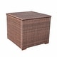 preview thumbnail 11 of 17, Outdoor Wicker Storage Box 90 Gallon Resin Deck Box