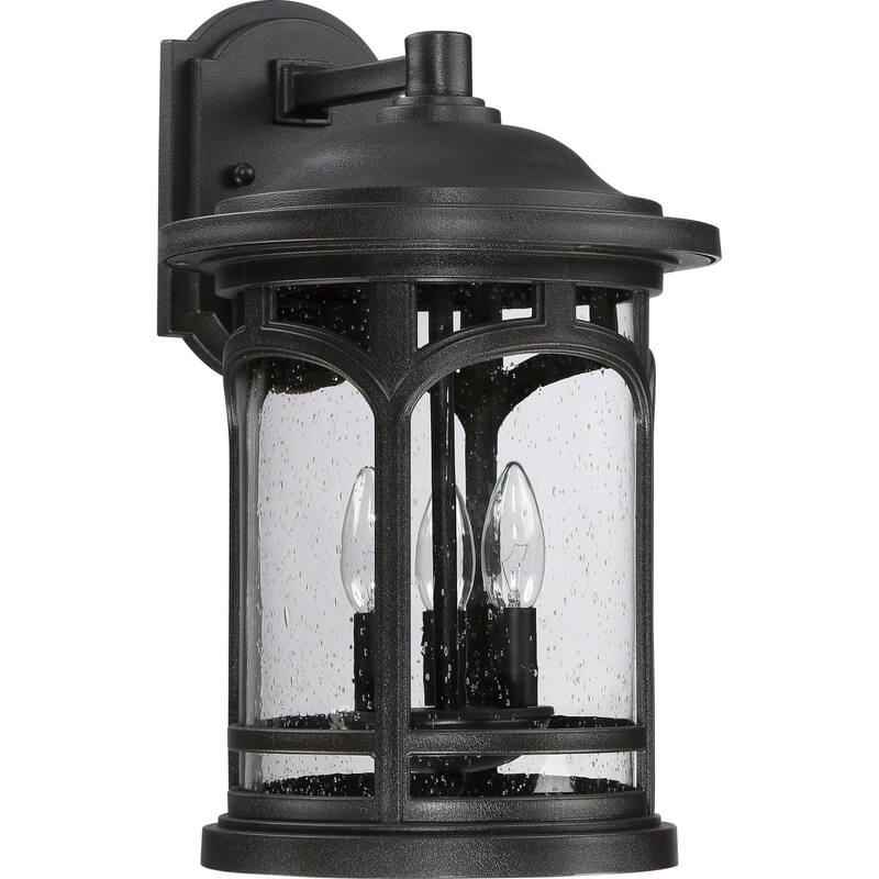 Roseto Clinton 3 Light 17-3/4" Tall Outdoor Wall Sconce with a Glass