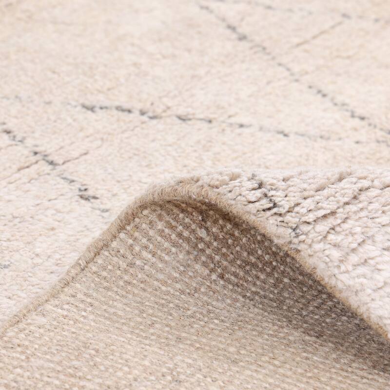 Overton Handmade Shaggy Boho Moroccan Area Rug
