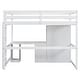 preview thumbnail 9 of 22, Full Size Loft Bed with Integrated Wardrobe, Desk, and Storage Drawers, Space-Saving White Design