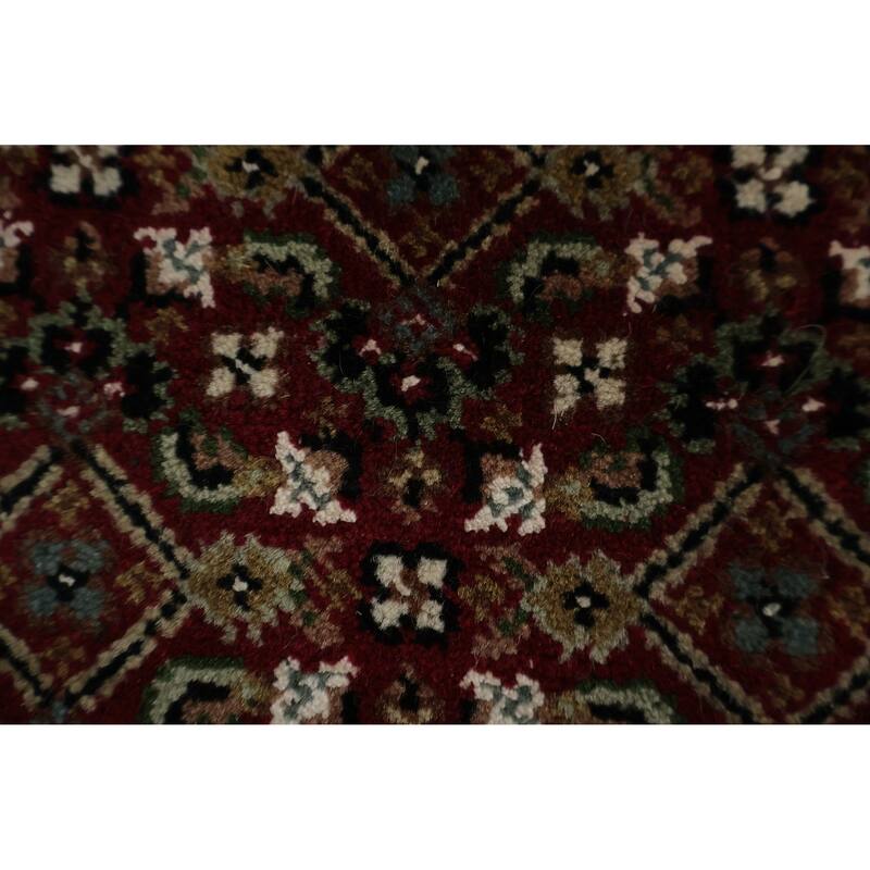 Hand Knotted Oriental 100% Wool Carpet Traditional Floral Red Tabriz Area Rug - 9' 2'' X 6' 2''