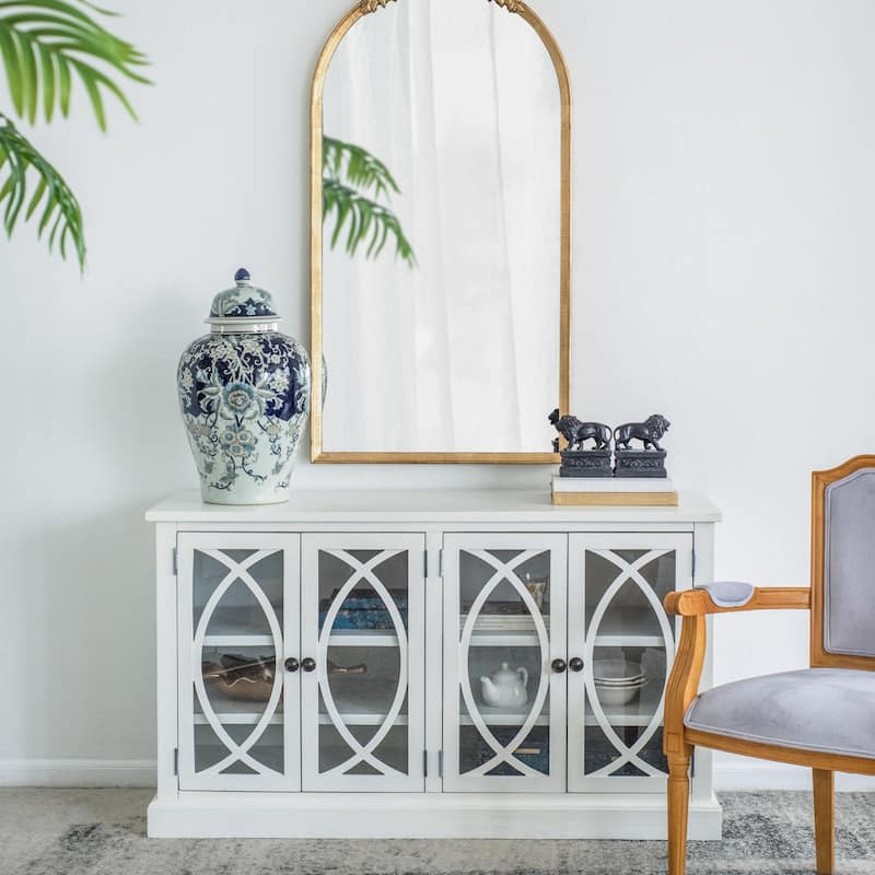 Mid-Century Style Living Room Oval Mirror