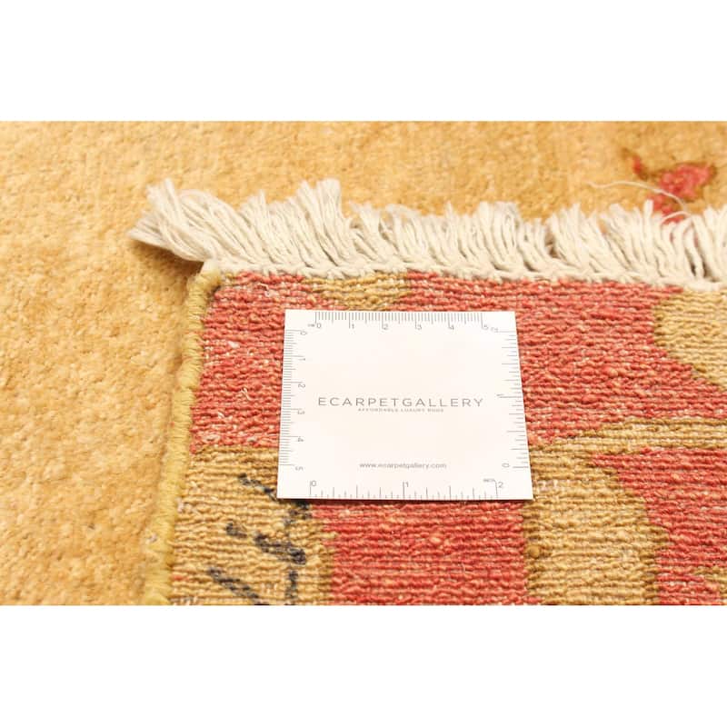 ECARPETGALLERY Hand-knotted Peshawar Ziegler Light Gold Wool Rug - 5'9 x 7'10