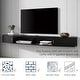 preview thumbnail 7 of 11, FITUEYES Floating Wall Mounted TV Console Storage Shelf Modern TV Stand Media Console, Walnut DS211802WW - 70''