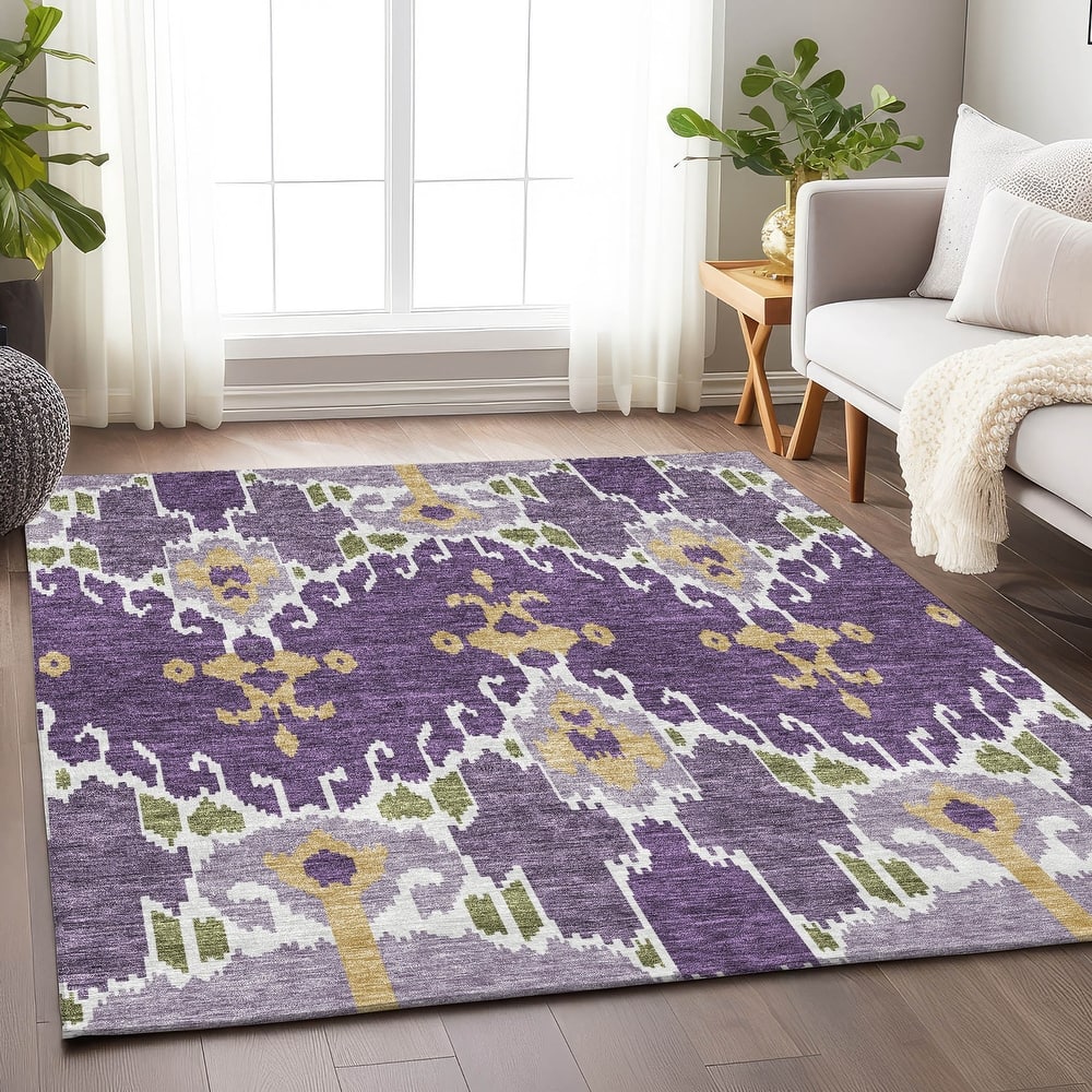 Premium Washable Super Soft Boho Ikat Mayfield Rug