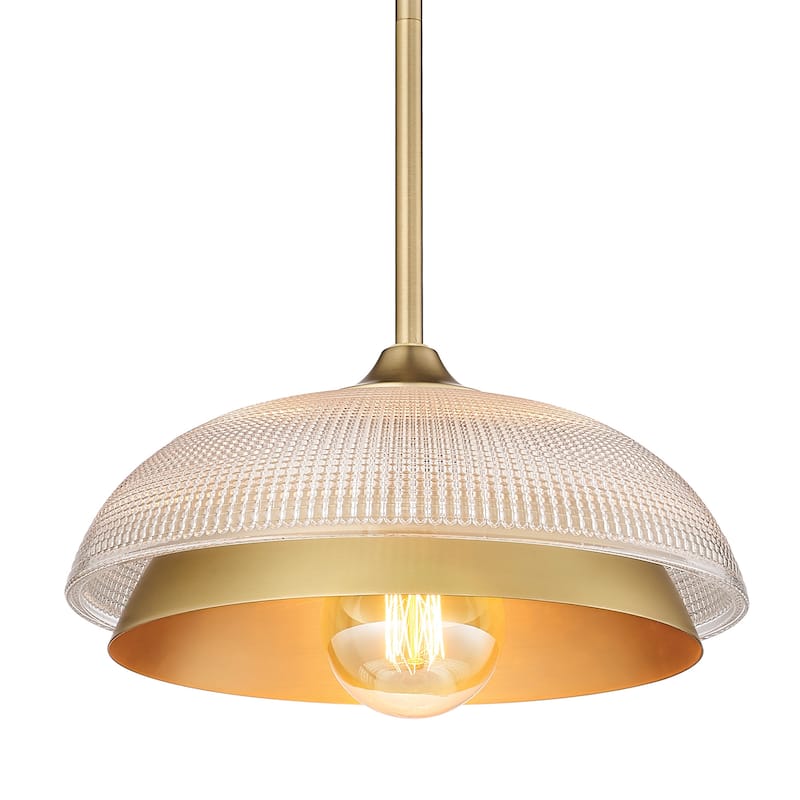 Golden Lighting Crawford 1-light Pendant in Brushed Champagne Brass