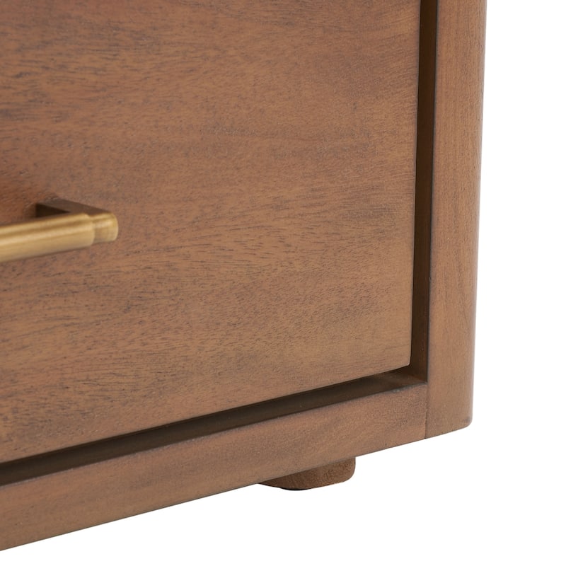 SAFAVIEH Couture Rolfke 3-Drawer Wood Nightstand