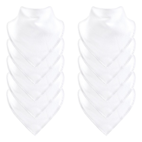 slide 1 of 1, Hudson Baby Infant Cotton Fleece Bandana Bibs 10pk, White, One Size - White - One Size One Size - White